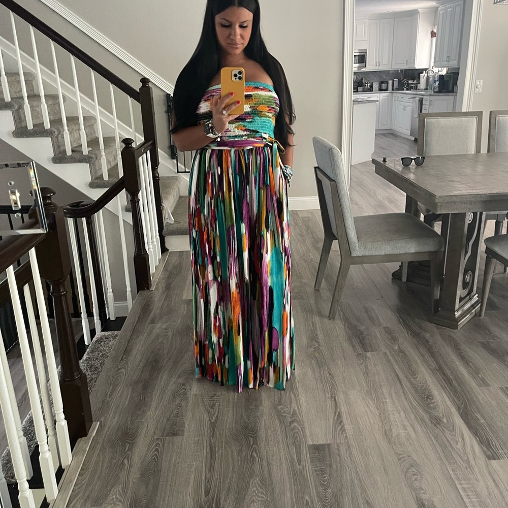 Multicolor tube romper